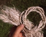 Cuerda improvisada con fibras del rizoma